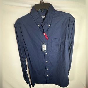 Men’s Chap’s Stretch Poplin Fit Button Down Dress Shirt - Size Medium
